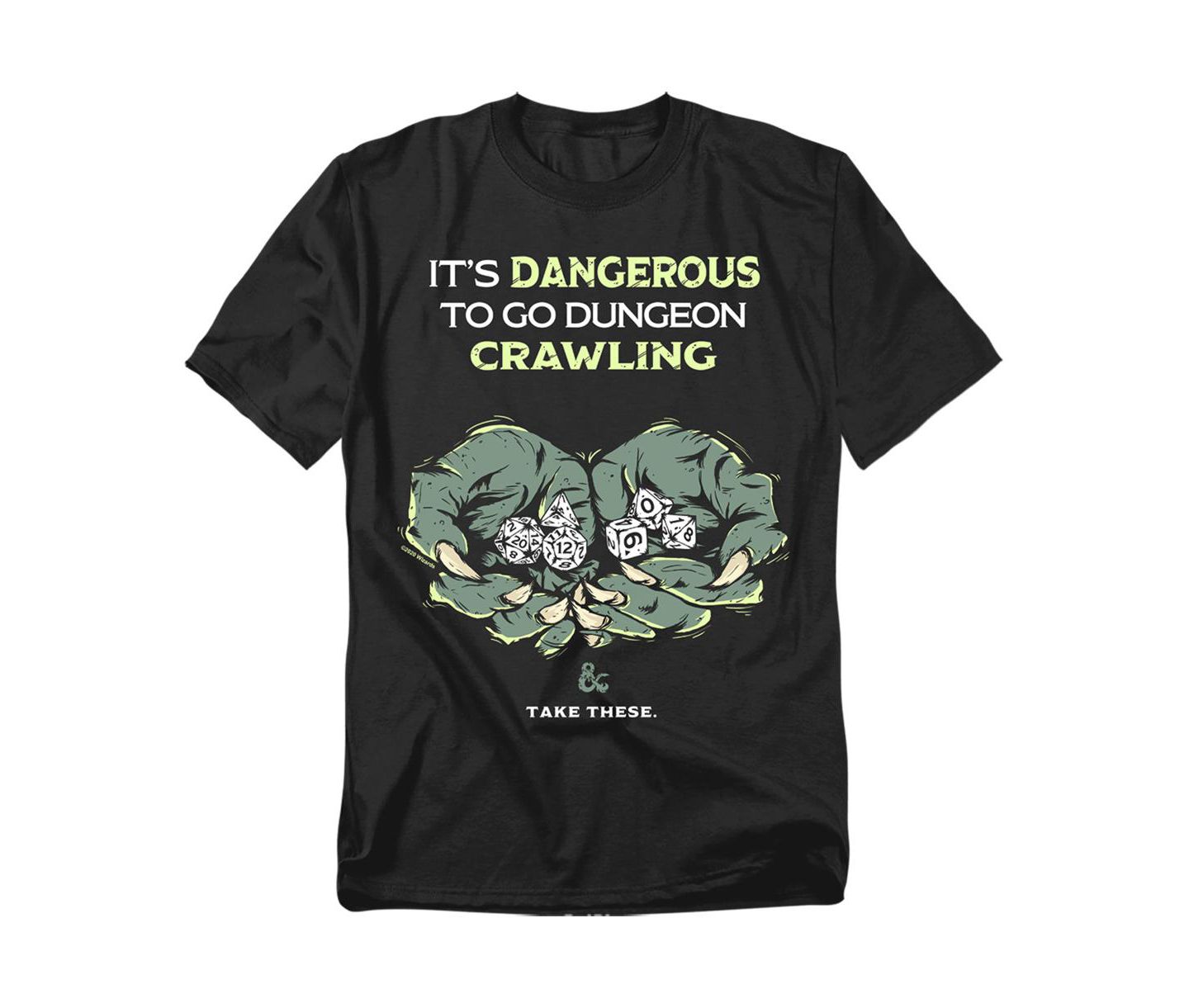 Мужская футболка D&D Big & Tall Dungeons Dragons It's Dangerous, цвет: Чёрный — фото 1