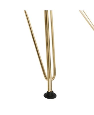 5-Piece Dining Set 35" Round Dining Table in Black Iron