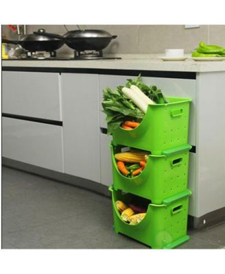 Stackable Plastic Storage Container Bins for Home Organization