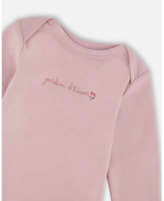 Baby Girl Cotton Long Sleeve Romper Neutral Purple - Baby