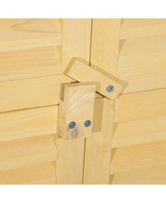 5&#39; x 3&#39; Wooden Garden Storage Shed with Asphalt Roof, Natural