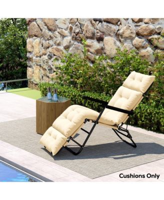Lounge Chair Cushion Thick Outdoor Chaise Lounge Cushion
