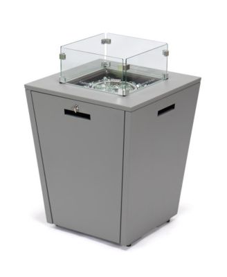 Grey Aluminum Outdoor Patio Chaise Lounge Chair