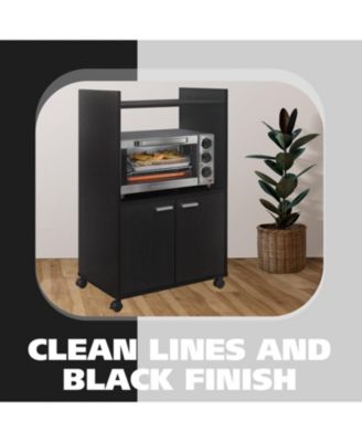 Ayla 2-Door Kitchen Microwave Cart