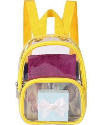 Clear Mini Backpack Stadium Approved for Little Boys & Girls, Transparent Backpack for Concert, Festival, Sport Events