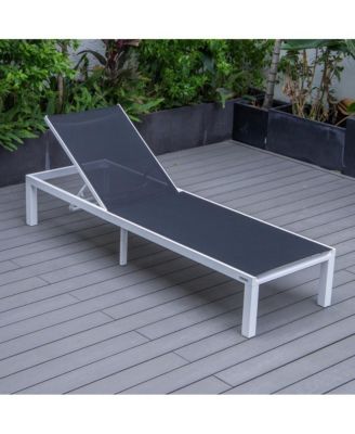 Marlin Patio Chaise Lounge Chair With White Aluminum Frame