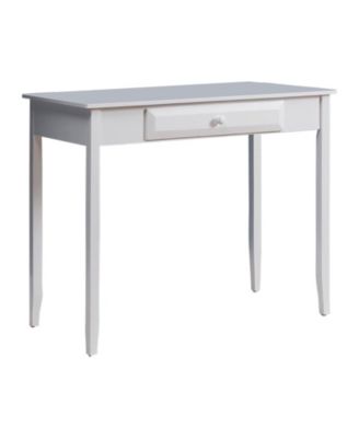 Wood Home & Office Parsons Desk with Drawer, White