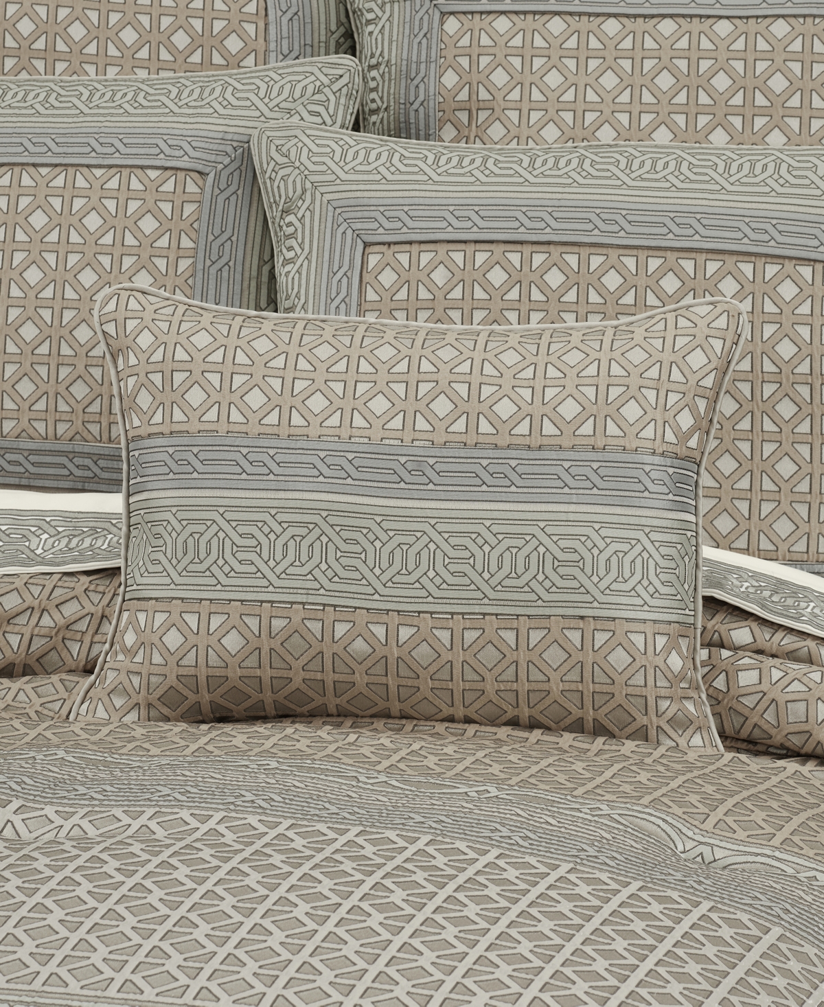 J Queen New York Alaro Boudoir Decorative Pillow, 15" X 20" In Brown