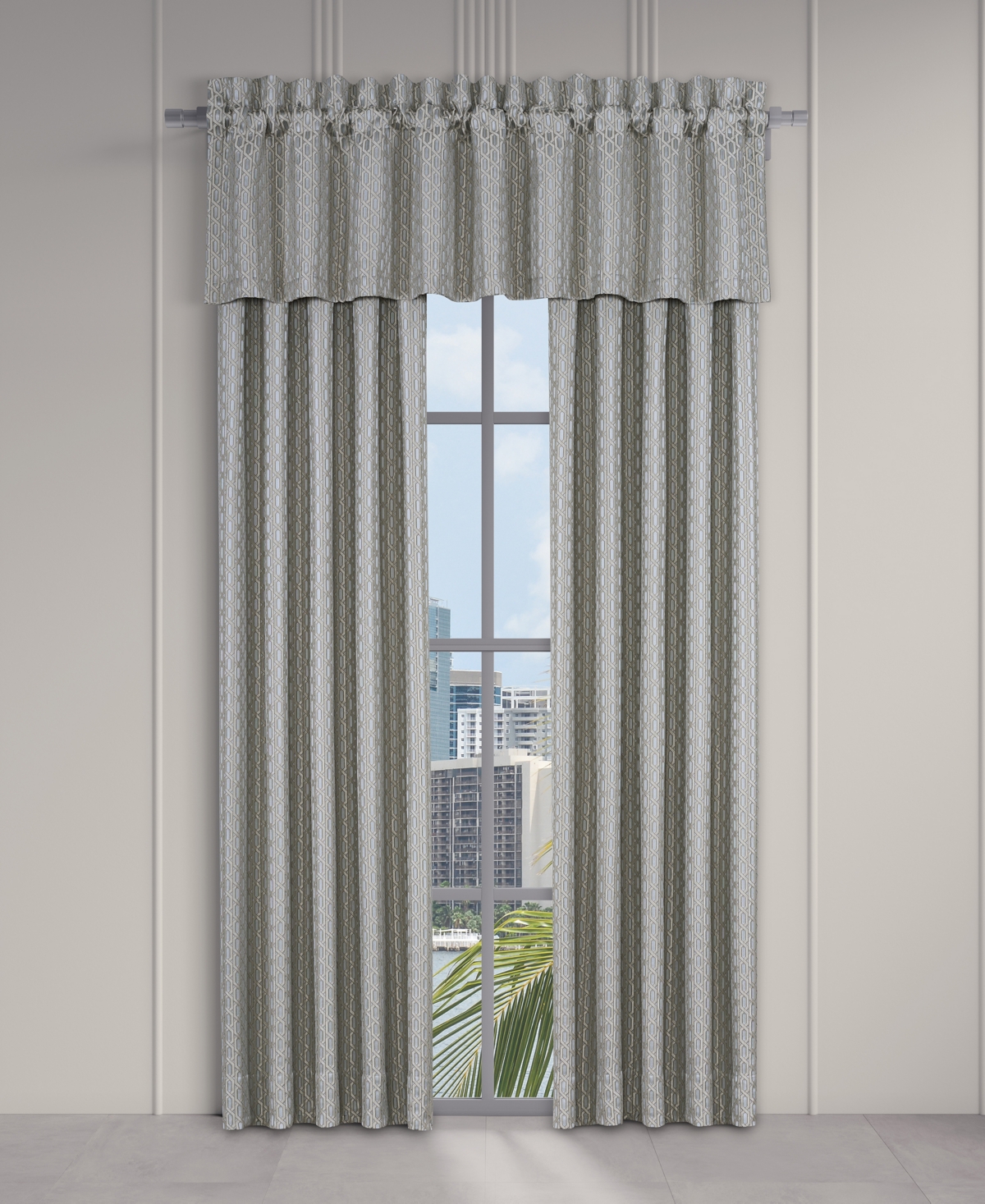 J Queen New York Metropolitan Window Panel Pair, 50 X 84" In Gray