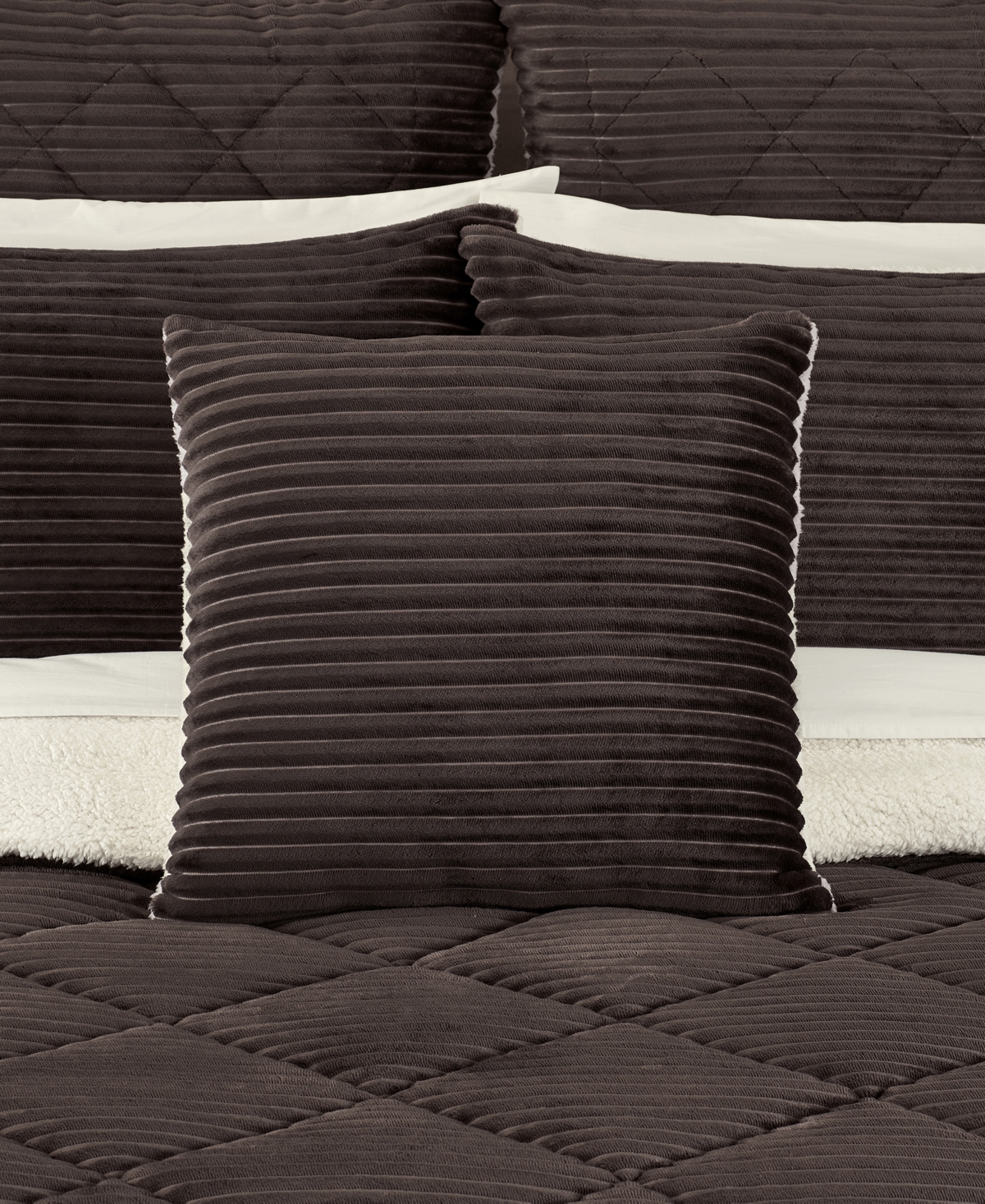 J Queen New York Everett Soft Decorative Pillow, 20" X 20" In Brown