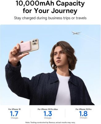 Picogo Magsafe Portable Charger 10000mAh 27W , 0.5" Ultra Slim Qi2 Certified 15W Wireless Power Bank