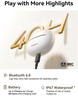 Bowie MC1 Pro Open Ear Clip-On Headphones, Hi-Res LDAC & HiFi4 Acoustic Sound, 5g Ultra-Lightweight Comfort, SuperBass 2.0, DNN 4-Mic AI Clear Calls, IP67 Waterproof, Bluetooth 6.0