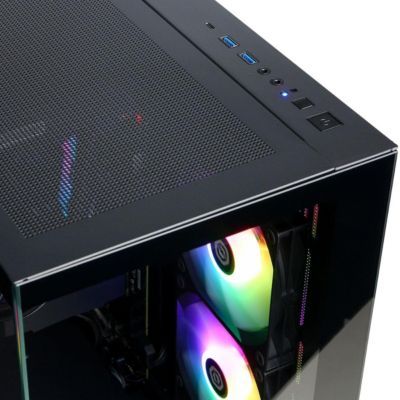 Gamer Supreme Liquid Cooled Gaming Desktop Computer, AMD Ryzen 7 8700F 4.1GHz, 32GB RAM, 2TB SSD, NVIDIA GeForce RTX 5070 12GB, Windows 11 Home, Black