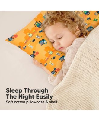 Toddler Pillow with Pillowcase, Small Pillow for Sleeping