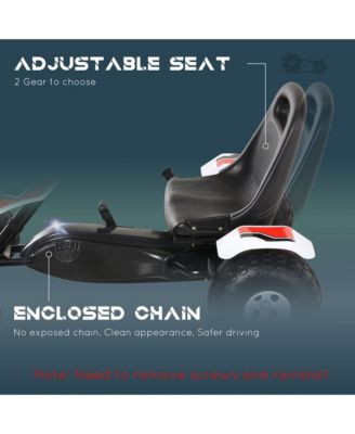 Pedal Go Kart Children Ride on Car w/ Adjustable Seat Plastic Wheel