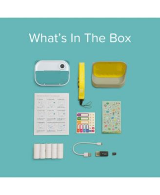Camera Insta Wi 4-in-1 Instant Print Camera and Label Maker for Kids  12MP Photos, 1080P Video, 32GB microSD, for Age 5-15 (Teal)