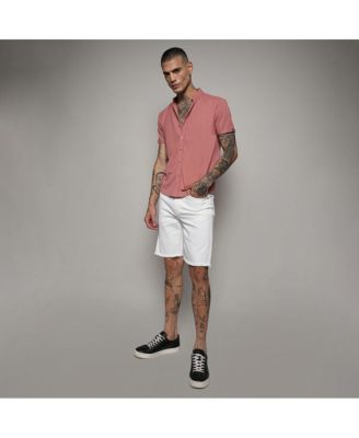 Men's Salmon Pink Basic Shirt