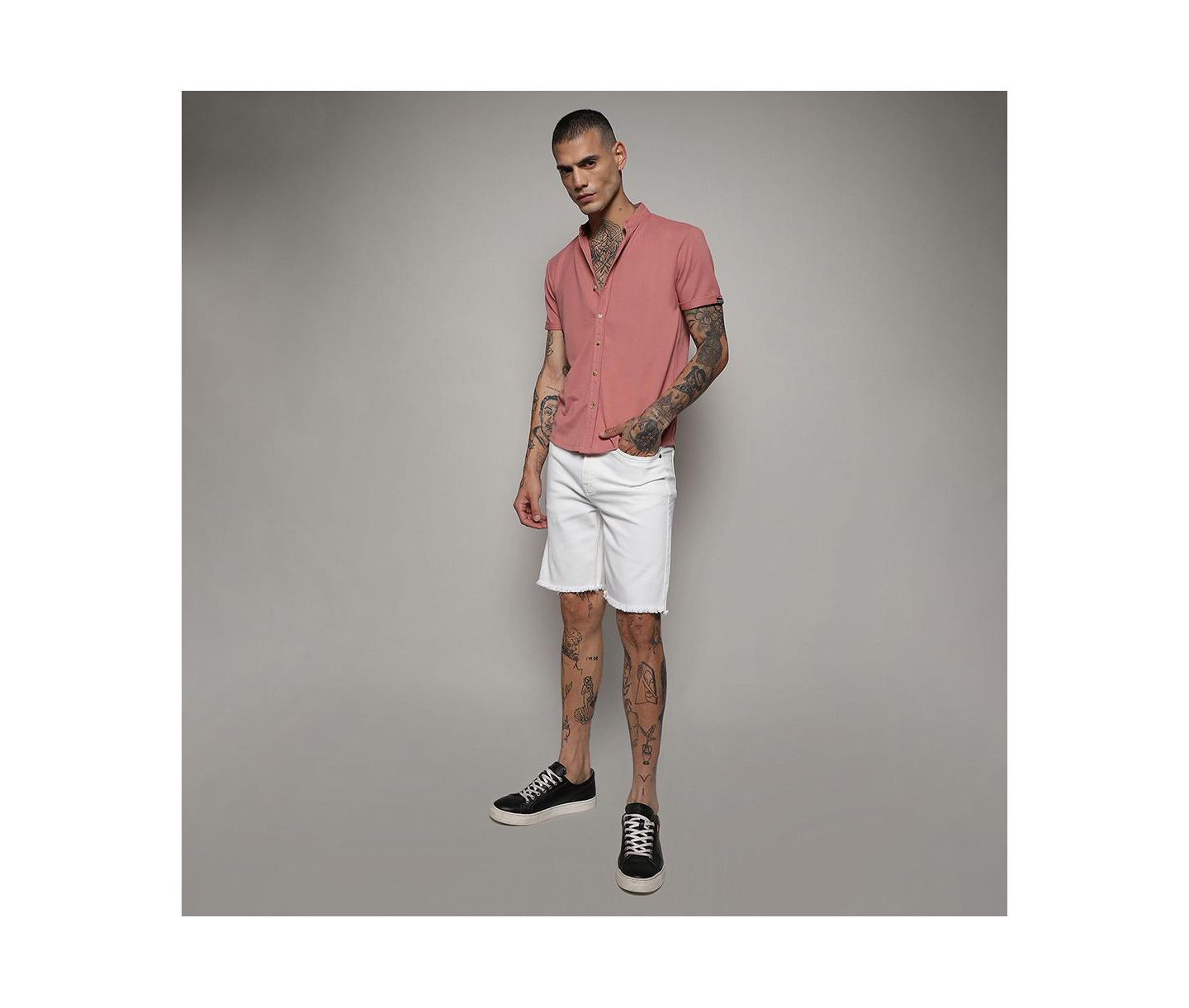 Мужская рубашка Cahoot Campus Sutra Salmon Pink Basic, цвет: Розовый — фото 3