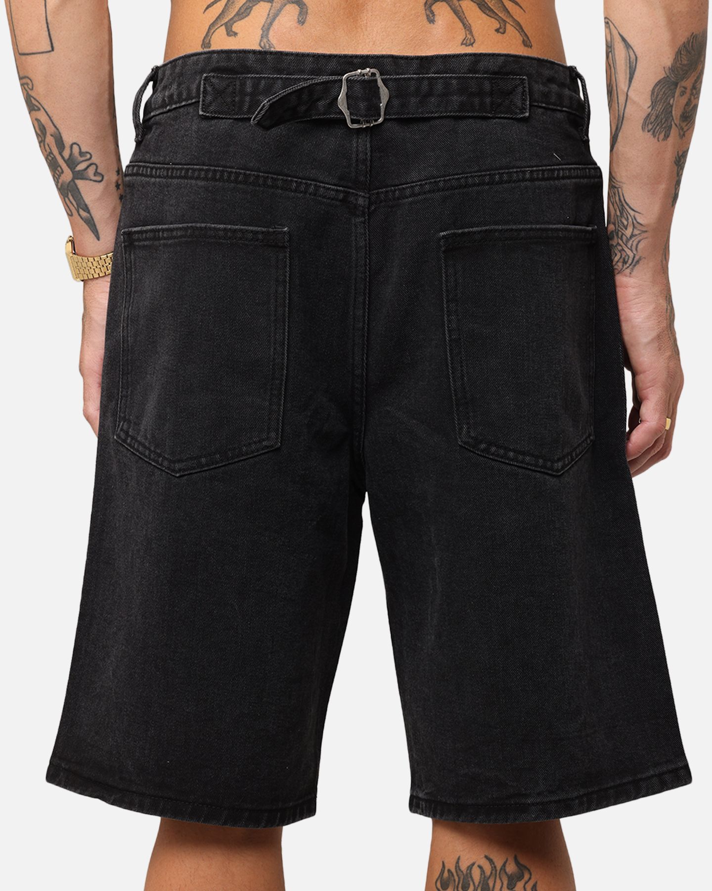 Мужские шорты XXIII Diamond Buckle Back Jorts, цвет: Чёрный — фото 3