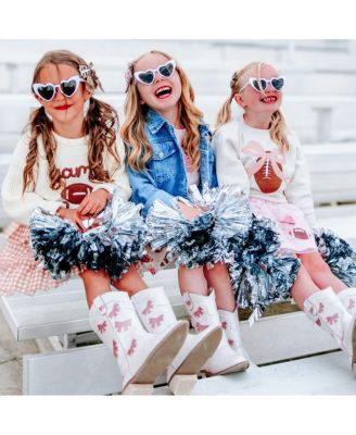 Toddler Girls Game Day Knit Sweater