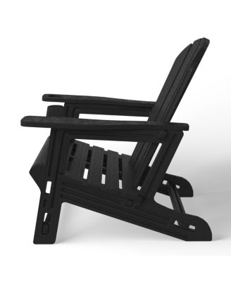 Outdoor Patio HDPE Plastic Adirondack Chair with Cup Holder