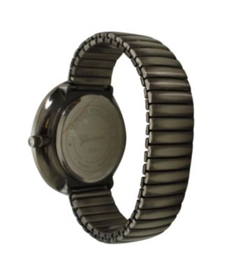 Metallic Super Large Face Stretch Strap Watch