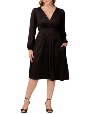 Plus Size Diana Long Sleeve Midi Dress