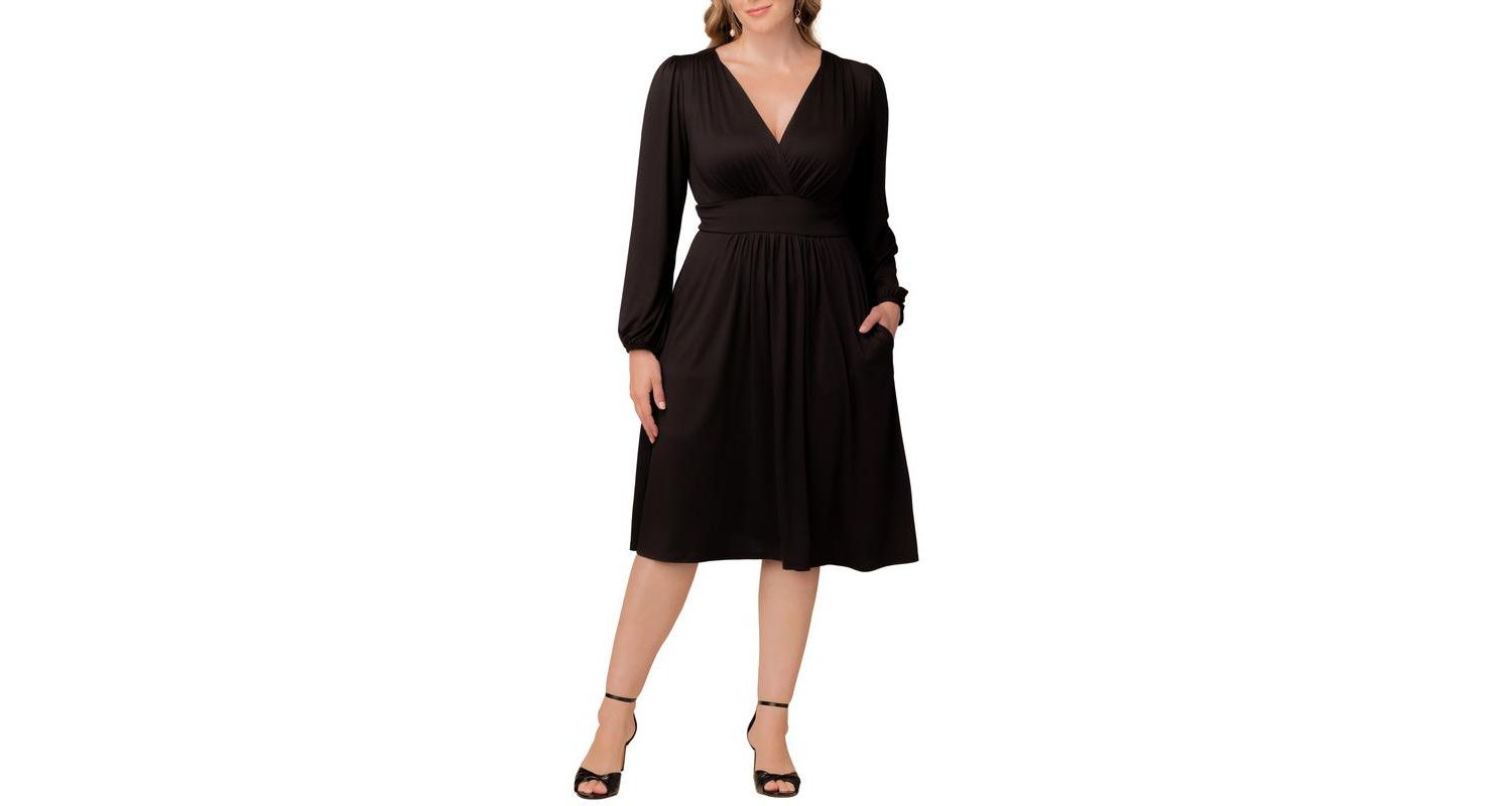 Plus Size Diana Long Sleeve Midi Dress