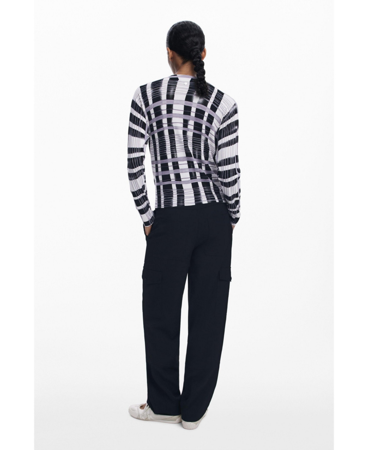 Desigual Stripe Crewneck Sweater In Multi