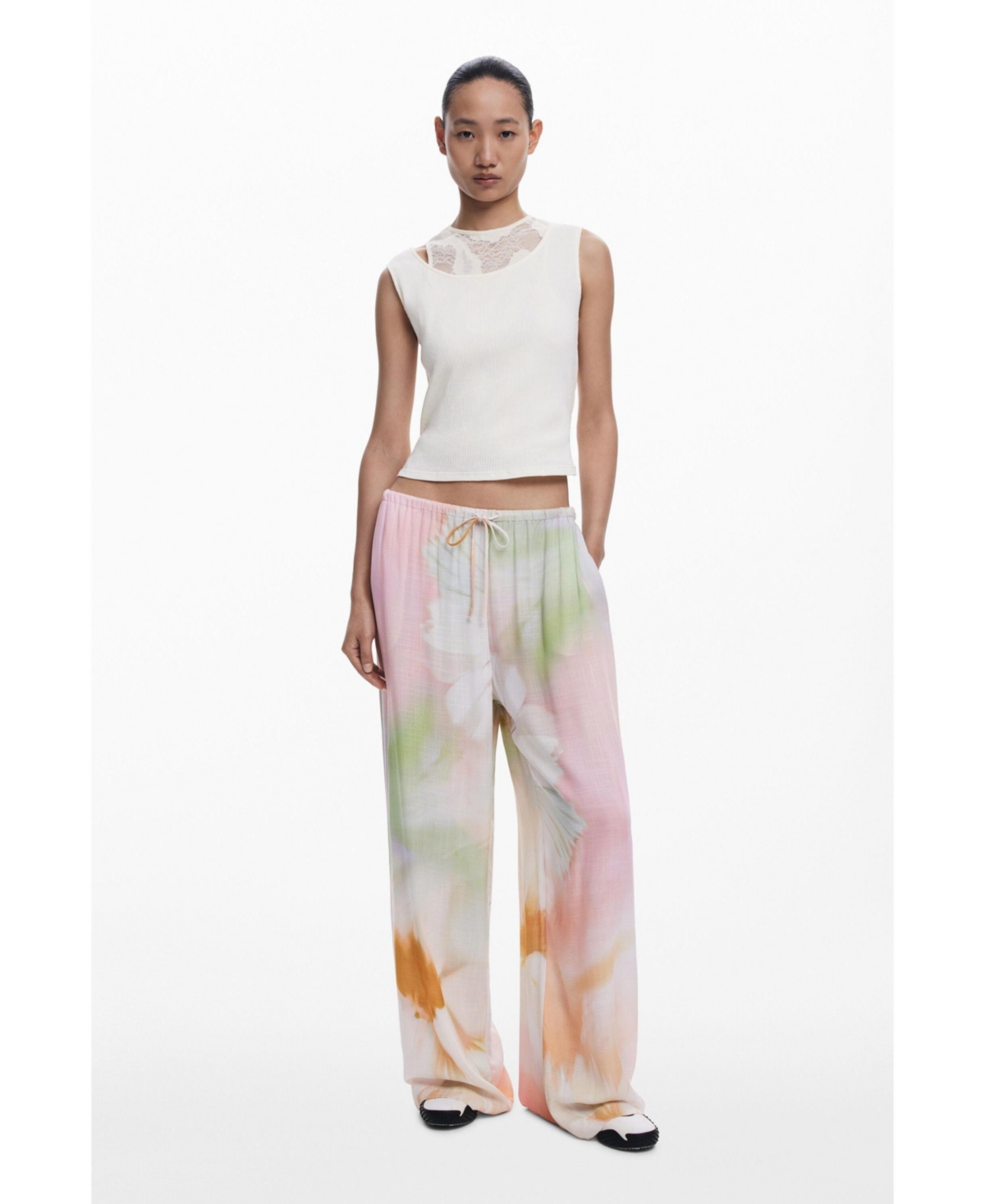 Desigual Women's Watercolor fluid pants
