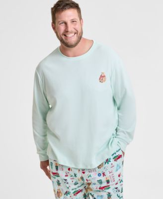 Men's Big & Tall Winter Holiday Cotton Pajama Set, Macy's Exclusive