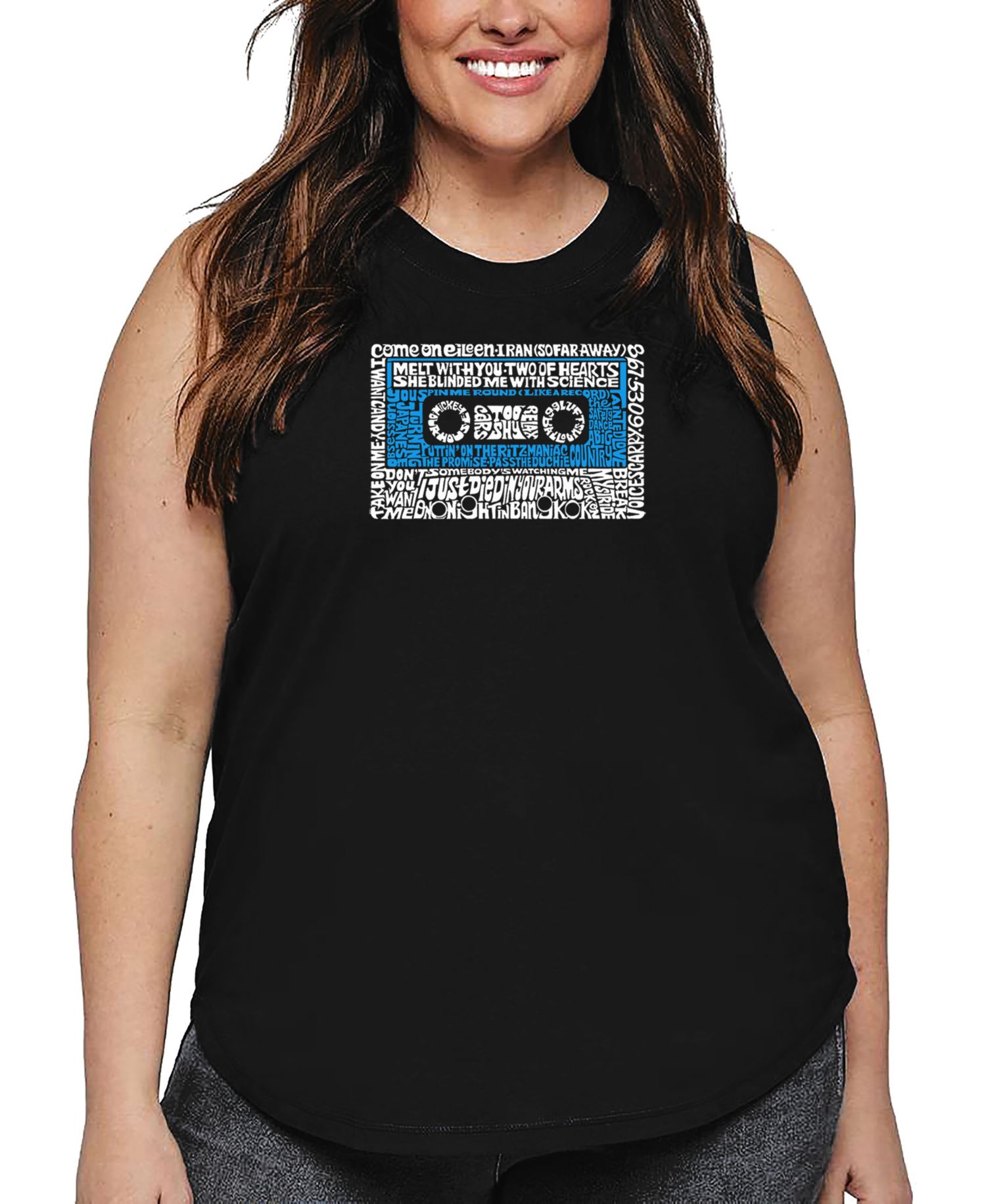 Plus Size 80's One Hit Wonders Word Art Tank Top