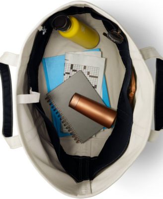 Extra Large 5 Pocket Open Top Canvas Tote Bag