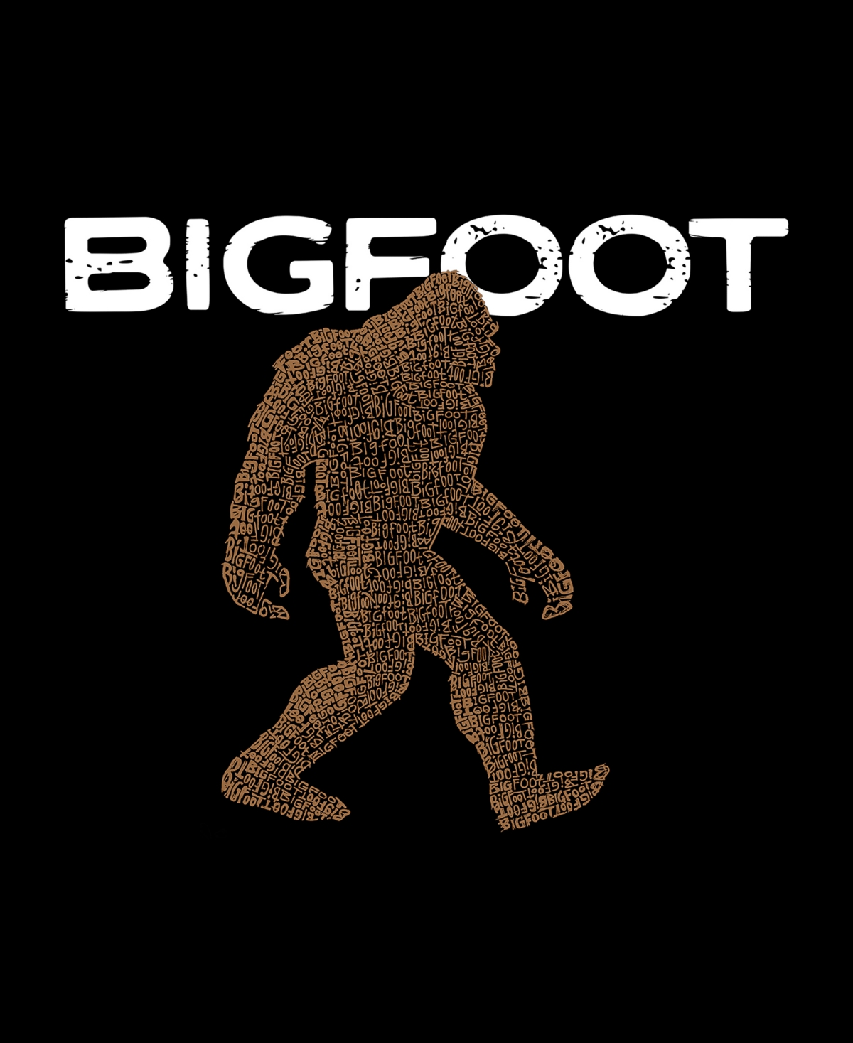 La Pop Art Plus Size Bigfoot Word Art Tank Top In Black