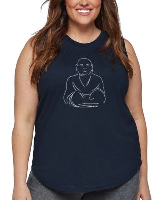 Plus Size Positive Wishes Word Art Tank Top