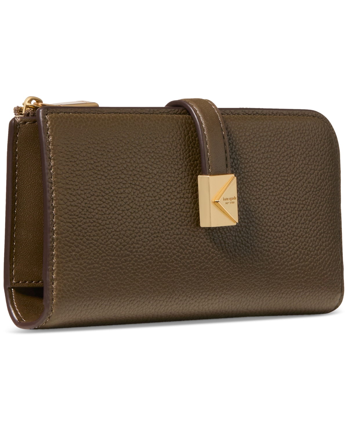 Kate Spade Deco Pebbled Leather Zip Slim Wallet