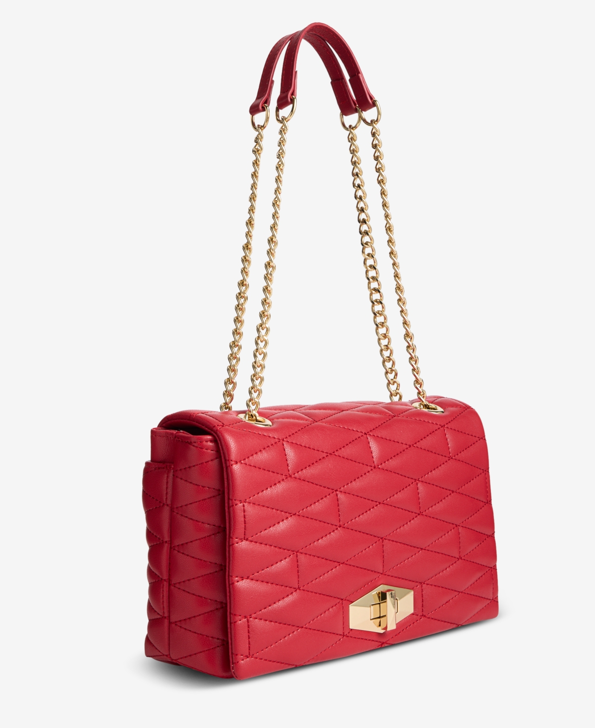 Inc International Concepts Soft Ajae Quilted Shoulder Bag, Exclusively At Macy's In Red