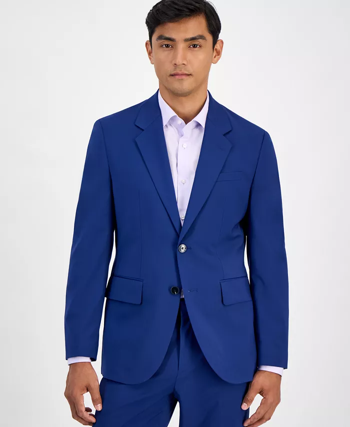 Men's Modern-Fit Solid Wool-Blend Suit Separate Jacket