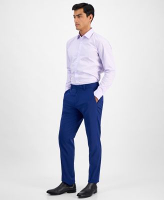 Men's Modern-Fit Solid Wool-Blend Suit Separate Pants
