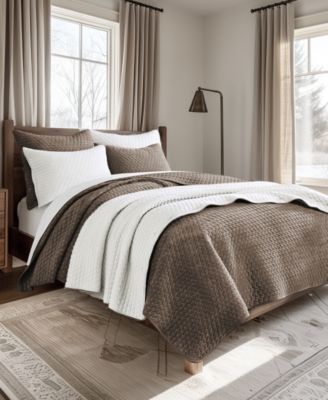 Home Velvet Stitch Reversible 3-Pc. Quilt Set, Full/Queen