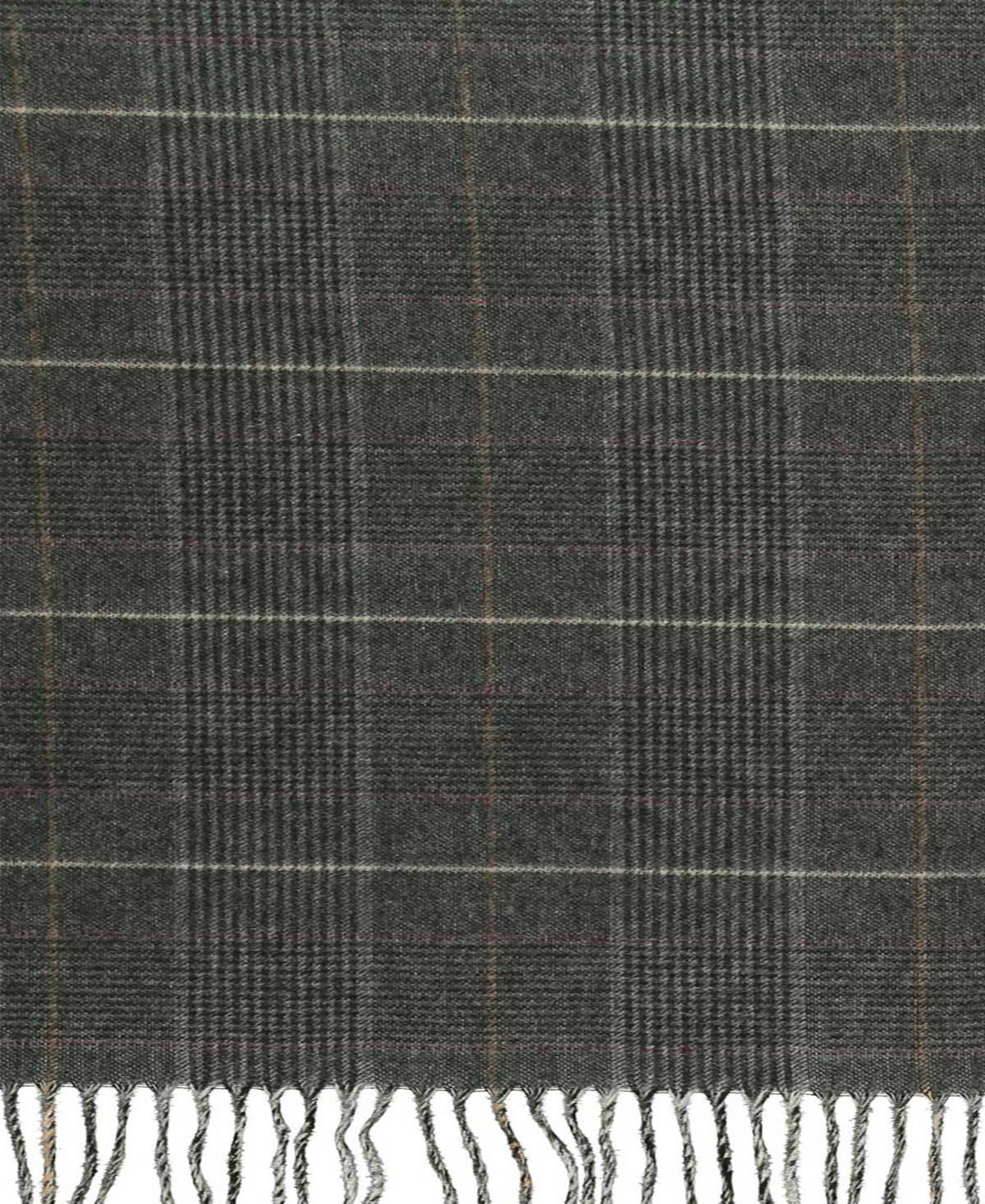 V Fraas Men's Prince Of Wales Plaid Scarf In Gray
