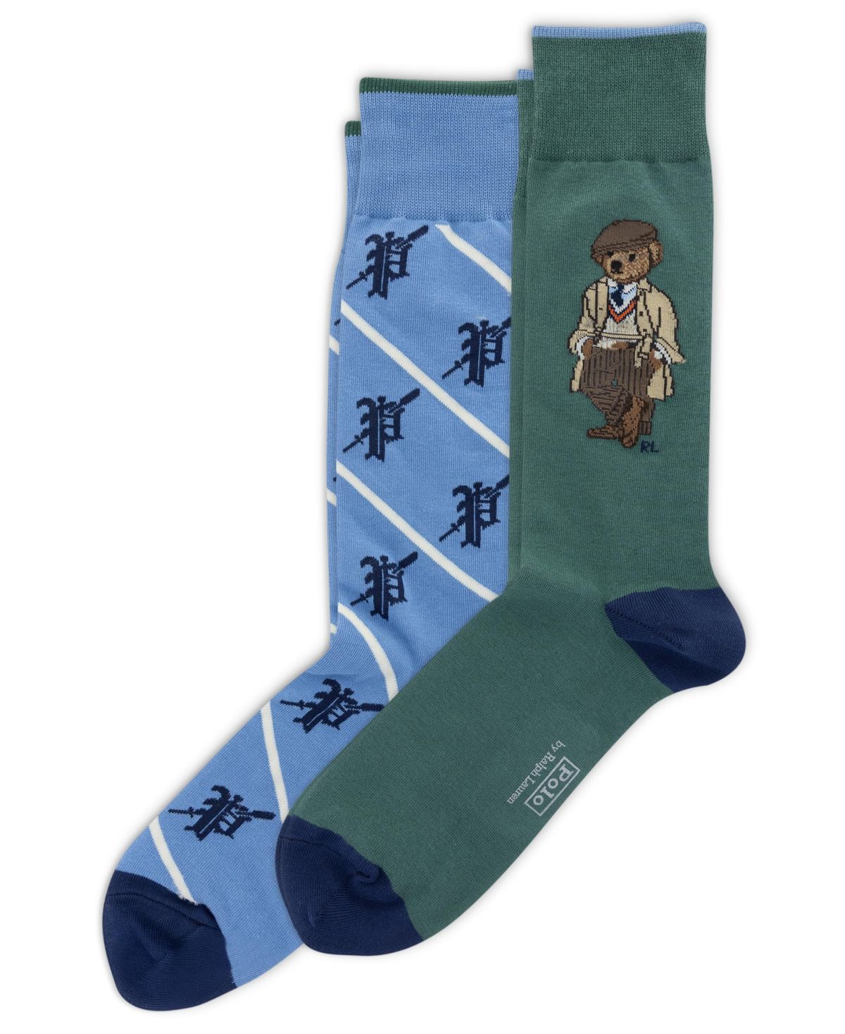 Мужские носки с манжетами в рубчик из 2 упаковок