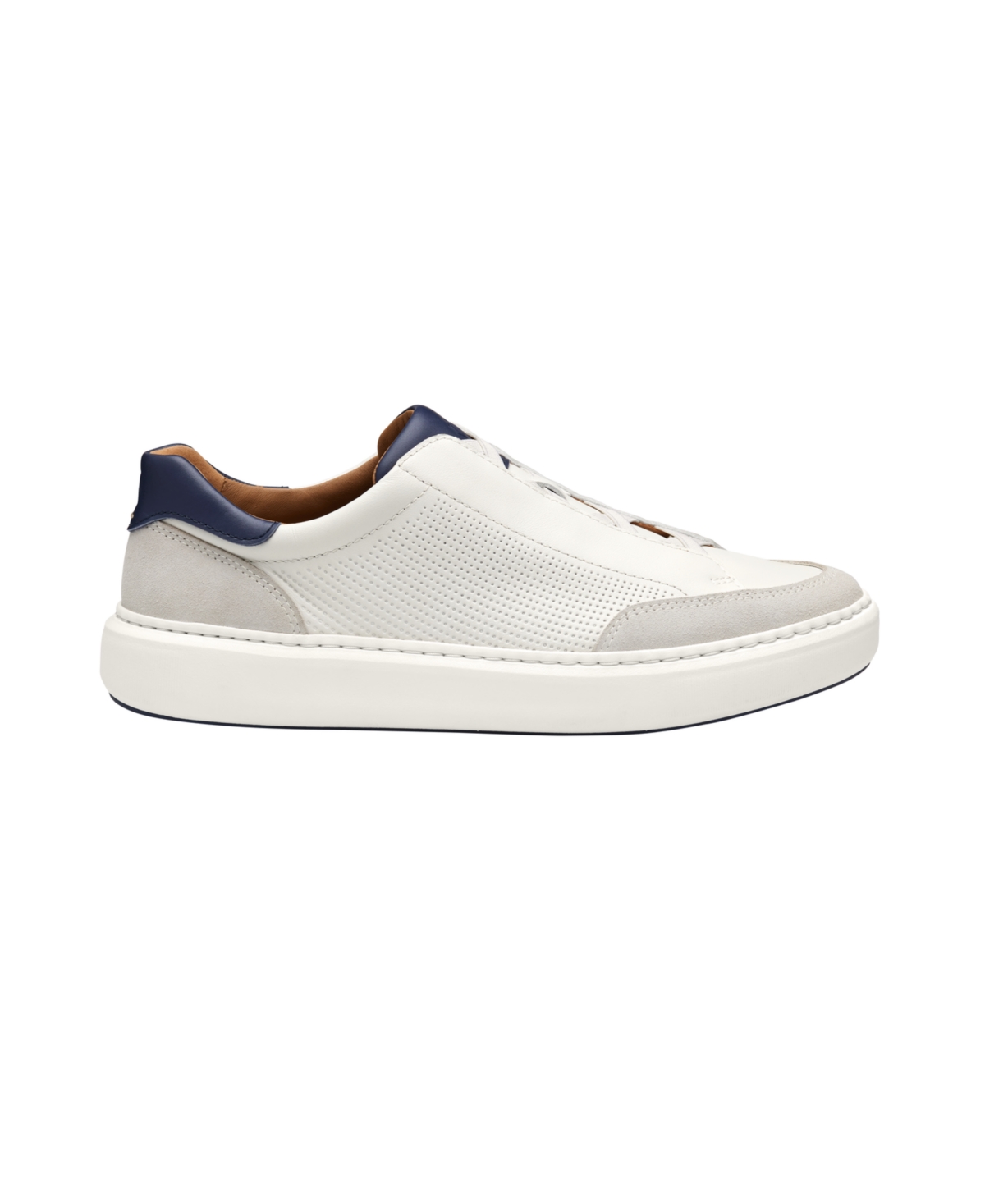 Johnston & Murphy Men's Anders Stretch Lace Up Shoes In White