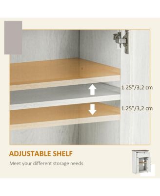 Farmhouse Storage Cabinet with Drawer and Doors,