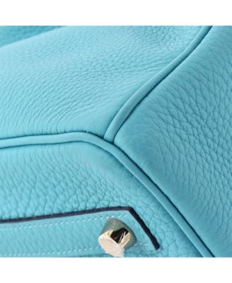 Pre-Owned Hermes Birkin 30 Handbag Blue Togo with Gold Hardware