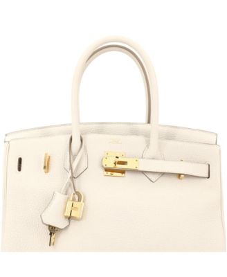 Pre-Owned Hermes Birkin 30 Handbag Light Togo with Gold Hardware