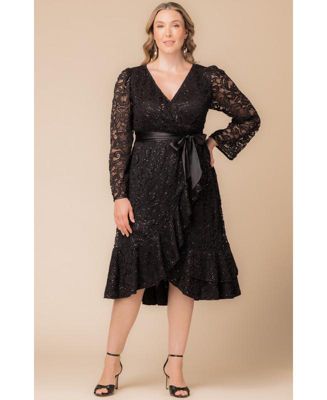 Women's Plus Size Cosmopolitan Sequin Lace Cocktail Dress