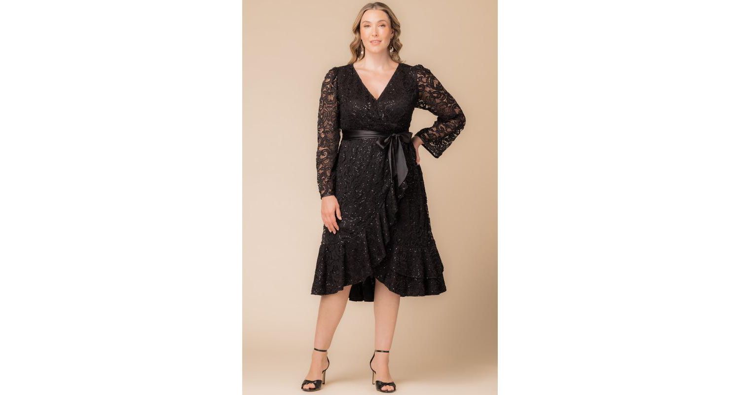 Women's Plus Size Cosmopolitan Sequin Lace Cocktail Dress