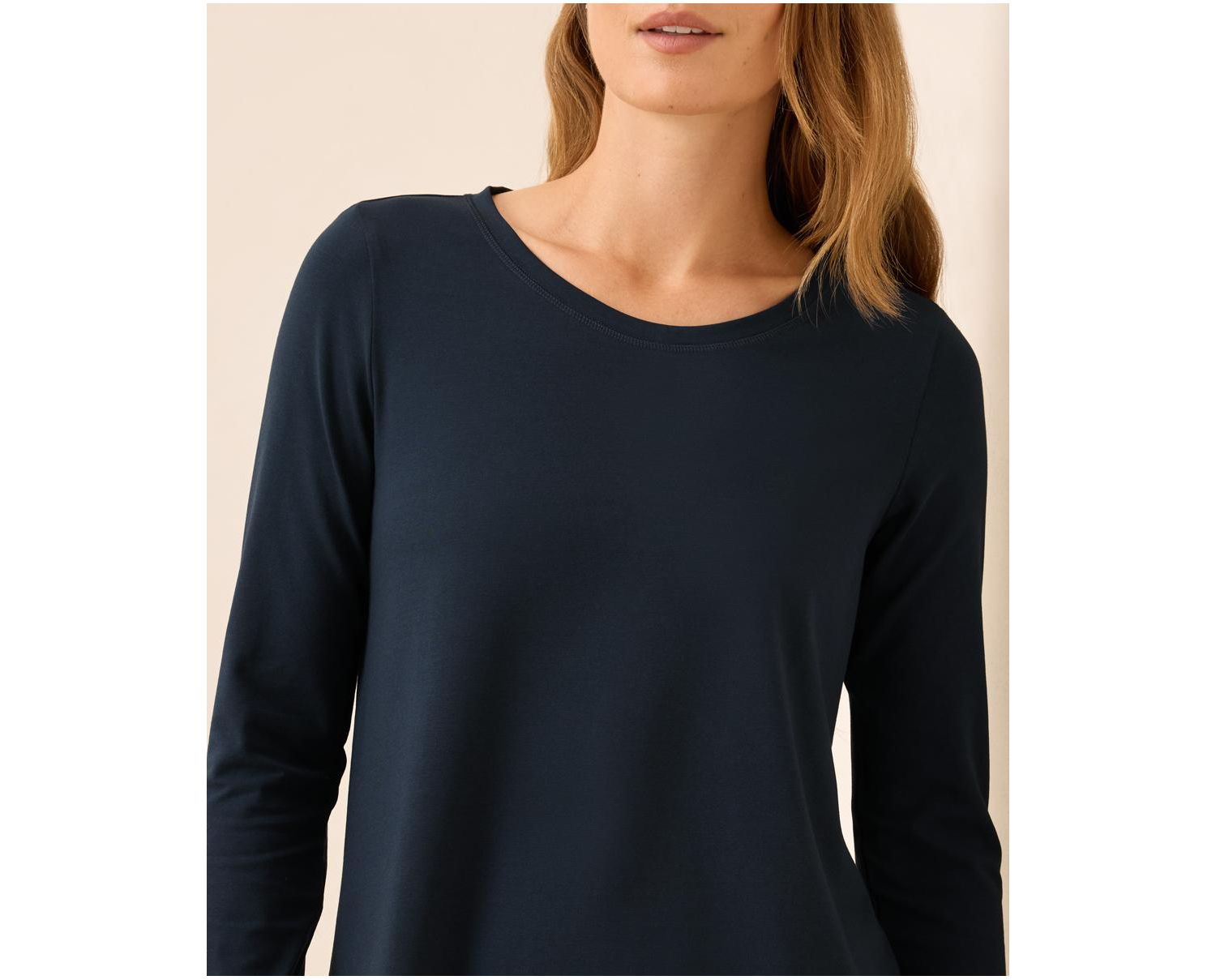 Women's Luxe Stretch Jersey Swing Long Sleeve Tee