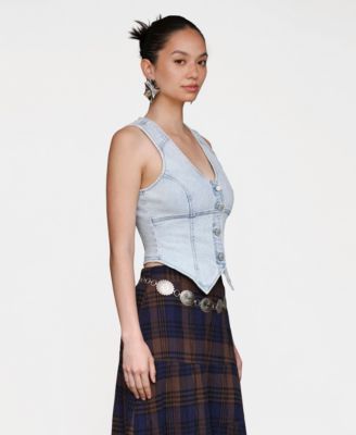 Women's Fitted Peak Hem Vest